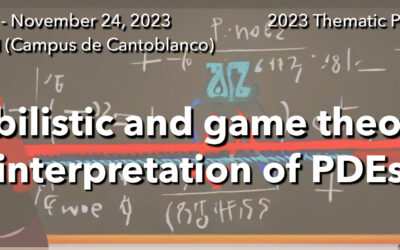 Interpretación probabilística de las ecuaciones en derivadas parciales, en el ICMAT y la UAM